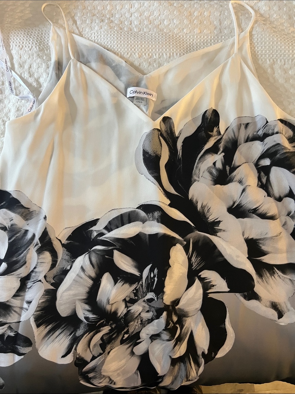 Calvin Klein Black & White Floral Camisole